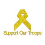 Support Our Troops | Yellow Ribbon Embroidered Hoodie