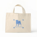 Support Pug Rescue Blue Pug Dots Tote Bag