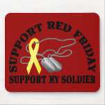 Support Red Friday, Support My Soldier mousepads