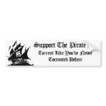 Support The Pirate Bay (Other version) bumper stickers