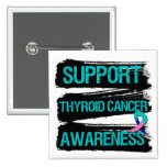 Support Thyroid Cancer Awareness Grunge buttons