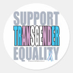 Support Transgender Equality Round Stickers