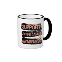 Support Uterine Cancer Awareness Grunge Mug