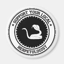 Support Your Local Herpetologist Fridge Magnet