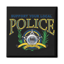 Support Your Local Police Refrigerator Magnet