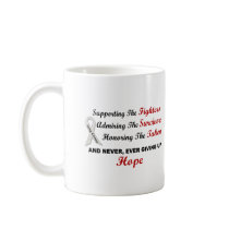 Supporting Admiring Honouring 1 LUNG CANCER Coffee Mug