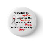 Supporting Admiring Honouring 2 LUNG CANCER buttons