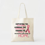 Supporting Admiring Honouring 3.2 Breast Cancer Canvas Bags