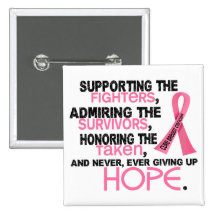 Supporting Admiring Honouring 3.2 Breast Cancer Button