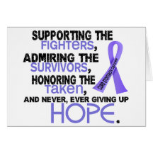 Supporting Admiring Honouring 3.2 Stomach Cancer Greeting Cards