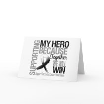 Supporting My Hero - Carcinoid Cancer Awareness Greeting Cards