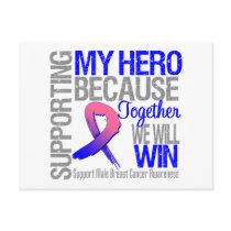Supporting My Hero - Male Breast Cancer Awareness Post Cards