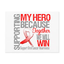 Supporting My Hero - Oral Cancer Awareness Post Cards