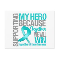 Supporting My Hero - Ovarian Cancer Awareness Postcard