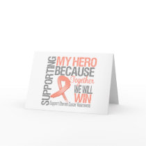 Supporting My Hero - Uterine Cancer Awareness Cards