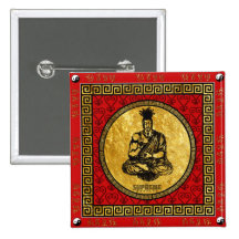 Supreme Royalty First Buddhist Button (Red/Multi)