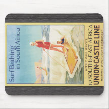 Surf Bathing In South Africa , Vintage Mousepad