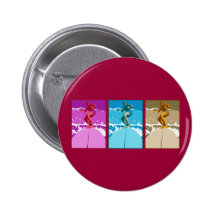 Surf California Californian surfers surfing gifts Button