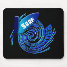 Surf California Californian surfers surfing gifts Mouse Pad