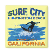 SURF CITY HUNTINGTON BEACH REFRIGERATOR MAGNETS