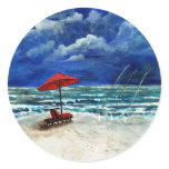 surf fishing saltwater fish acrylic painting stickers