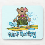 Surf Monkey (Girl) Mousepads