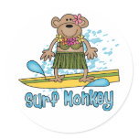 Surf Monkey (Girl) stickers