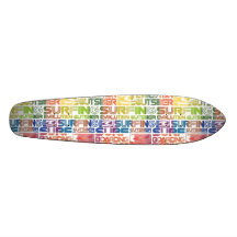 Surf Patterns Skate Board Deck