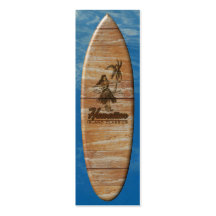 Surf Shack Surfboard Bookmark Business Cards