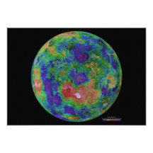 Surface Elevation Map of the Planet Venus Personalised Announcements