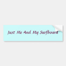 Surfboard Bumper sticker