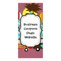 Surfboards Beach Bum Surfing Hippie Vans Rack Card Design