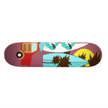 Surfboards Beach Bum Surfing Hippie Vans Skateboard
