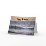 Surfer at Sunset Happy Birthday cards