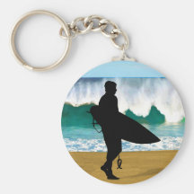Surfer by Crashing Tube Keychains