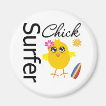 Surfer Chick Fridge Magnet