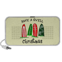 Surfer Christmas Doodle Speaker