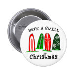 Surfer Christmas Pin