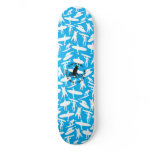 Surfer Collage design in white skateboards
