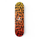 Surfer Collage design on sunset background skateboards