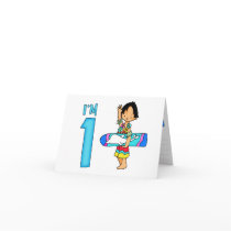 Surfer Dude 1st Birthday Greeting Cards