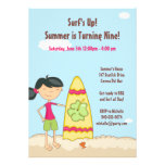 Surfer Girl Birthday Party Invitation