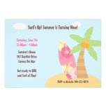 Surfer Girl Birthday Party Invitation