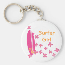 Surfer Girl Keychain