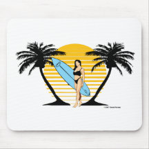 Surfer Girl Mousepad