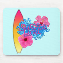 Surfer Girl Mousepads