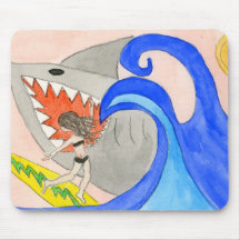 Surfer Girl Mousepads