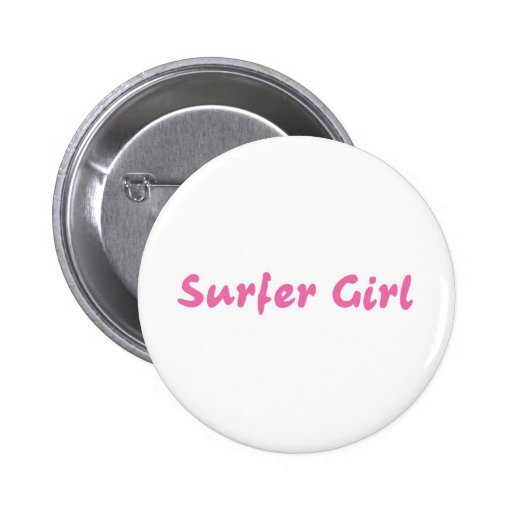 Surfer Girl Pinback Button