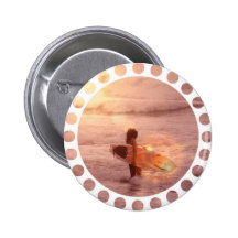 Surfer Girl Round Button