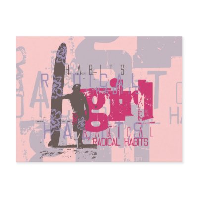 Surfer Girl Tshirts and Gifts Post Card by HotGraphicTshirts